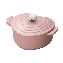 3.3 QT Enamel Heart-Shaped Cast Iron Casserole